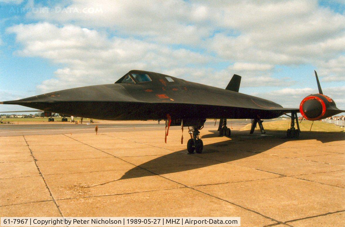 61-7967, Lockheed SR-71A Blackbird C/N 2018, SR-71A Blackbird of Detachment 4 of the 9th Strategic Reconnaissance Wing at the 1989 Mildenhall Air Fete.