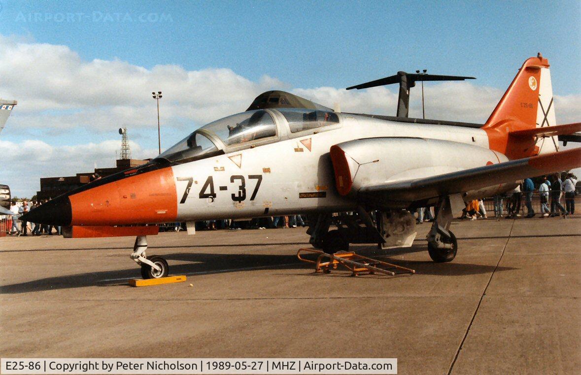 E25-86, CASA C-101EB Aviojet C/N EB01-86-097, CASA Aviojet of Ala 74 Spanish Air Force at the 1989 Mildenhall Air Fete.