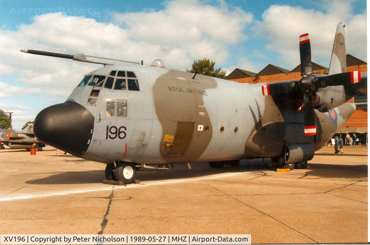 XV196, 1967 Lockheed C-130K Hercules C.1 C/N 382-4217, Hercules C.1 of the Lyneham Transport Wing on display at the 1989 Mildenhall Air Fete.