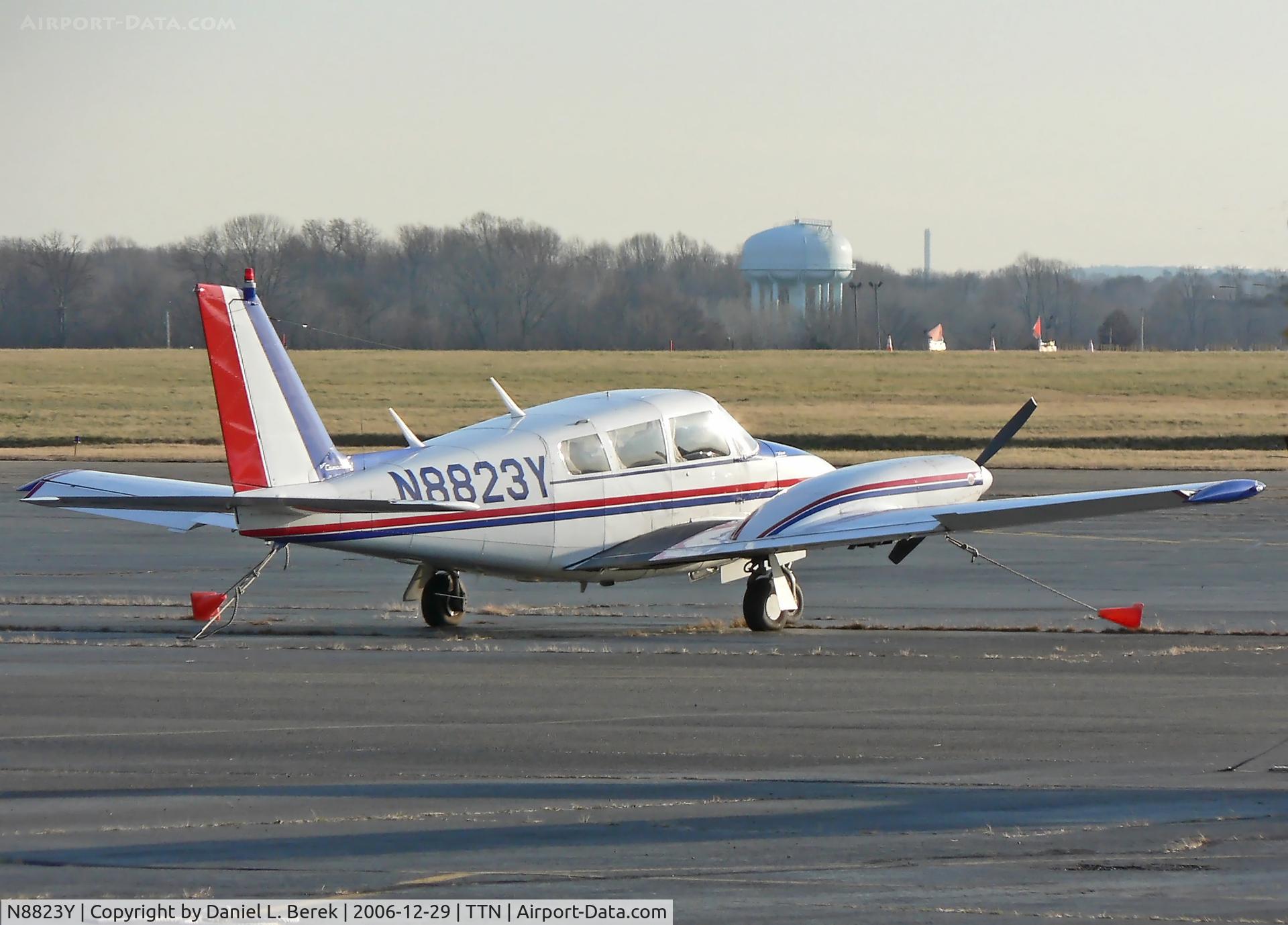 N8823Y, 1969 Piper PA-30 Twin Comanche C/N 30-1981, A nicely turned-out 1969 Twin Commanche rests in the setting sun at Trenton Mercer Airport (TTN).