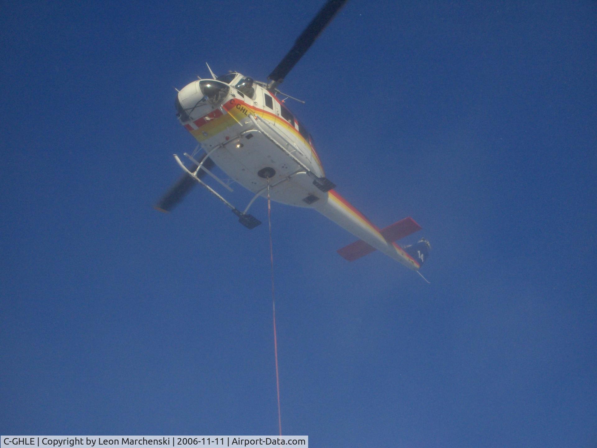 C-GHLE, 1975 Bell 205A-1 C/N 30195, Moving Drills