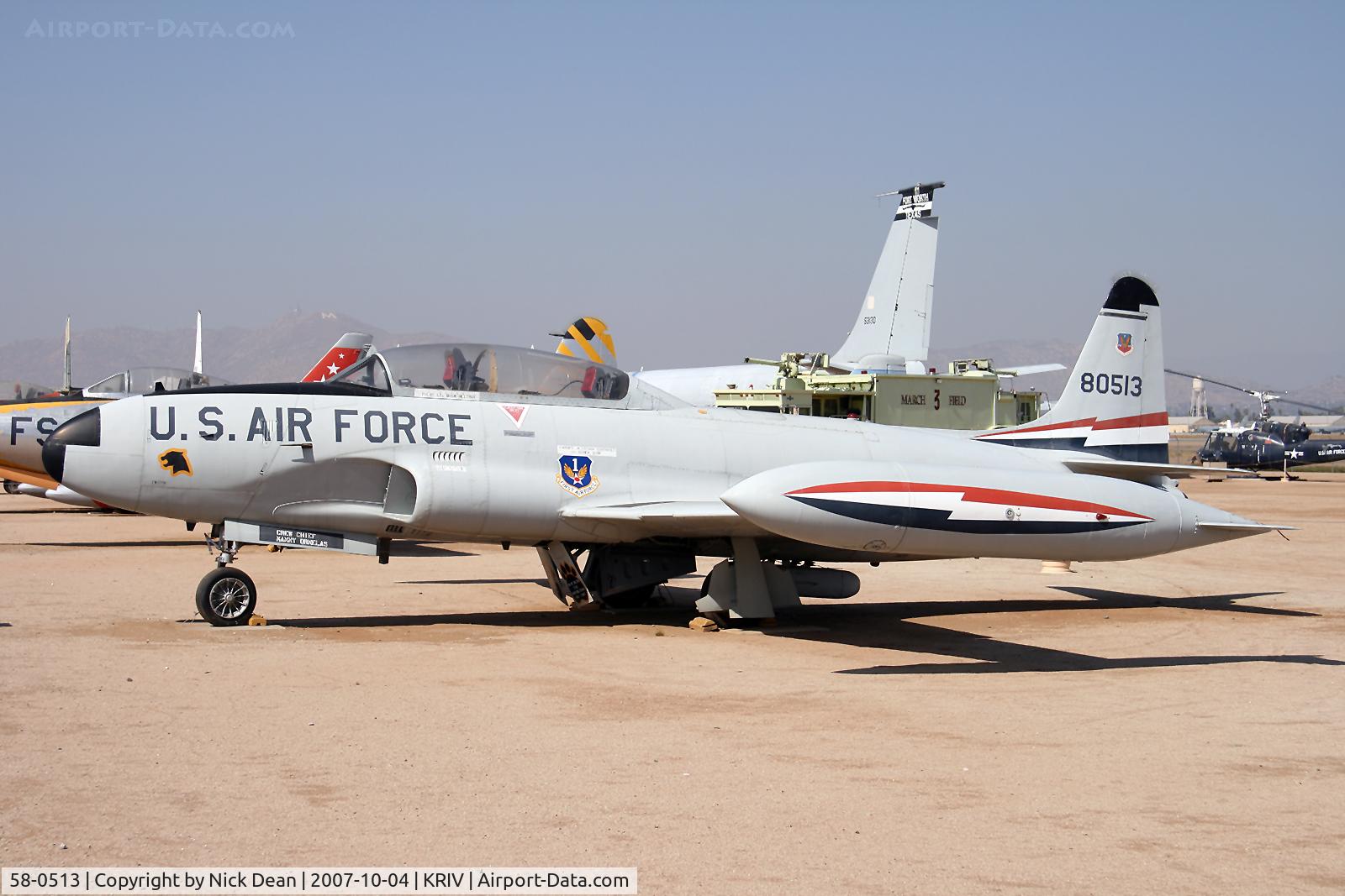 58-0513, 1958 Lockheed T-33A Shooting Star C/N 580-1562, KRIV