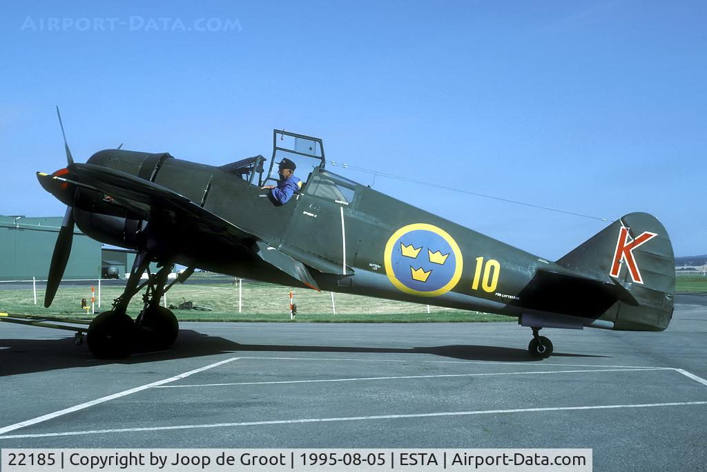 22185, 1944 FFVS J-22A C/N 22185, Preserved in Angelholm in near airworthy condition.