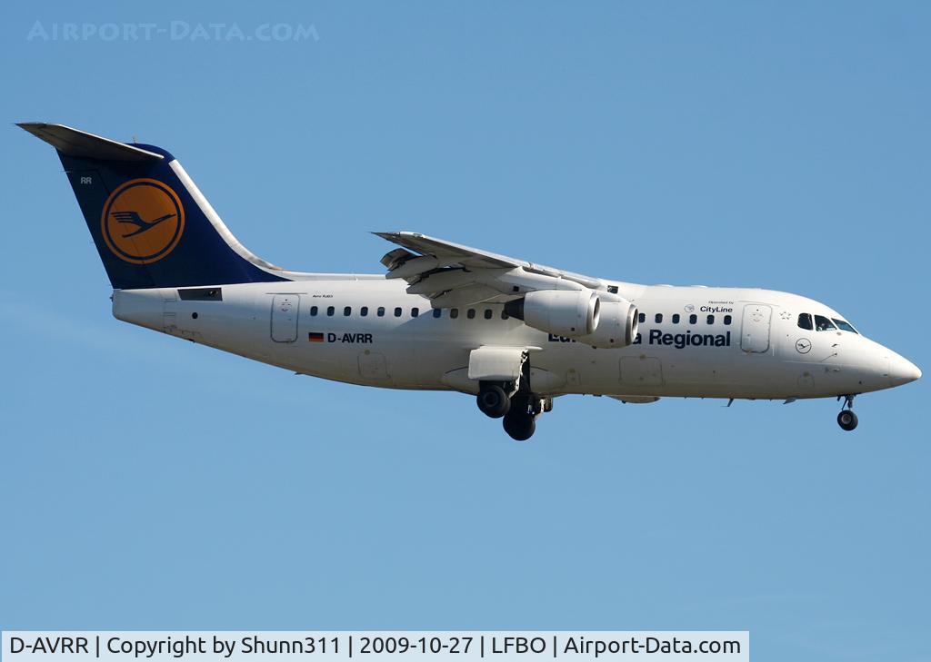 D-AVRR, 1997 BAE Systems Avro 146-RJ85 C/N E.2317, Landing rwy 14R