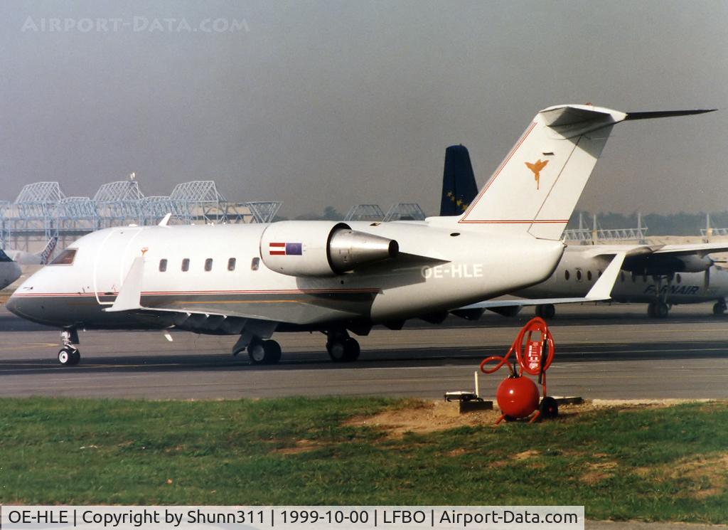 OE-HLE, 1985 Canadair Challenger 601 (CL-600-2A12) C/N 3047, Parked at the General Aviation area...