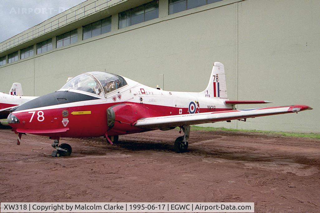 XW318, 1970 BAC 84 Jet Provost T.5A C/N EEP/JP/982, BAC 84 Jet Provost T5A from RAF No 1 SoTT, Cosford and seen at Cosford 95.