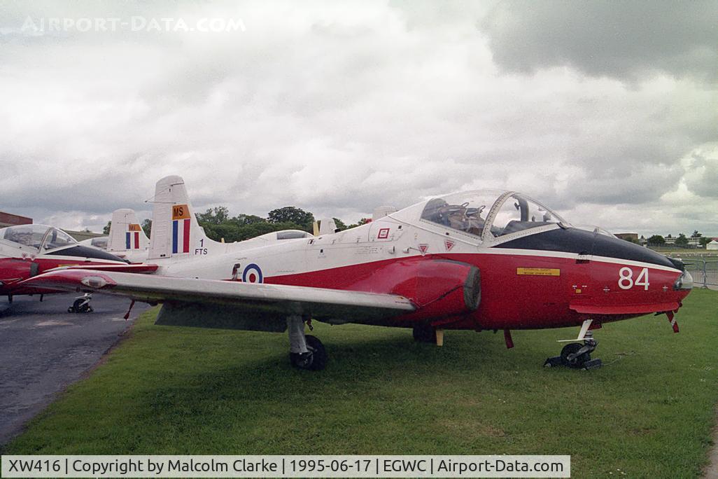 XW416, 1971 BAC 84 Jet Provost T.5A C/N EEP/JP/1038, BAC 84 Jet Provost T5A from RAF No 1 SoTT, Cosford and seen at Cosford 95.