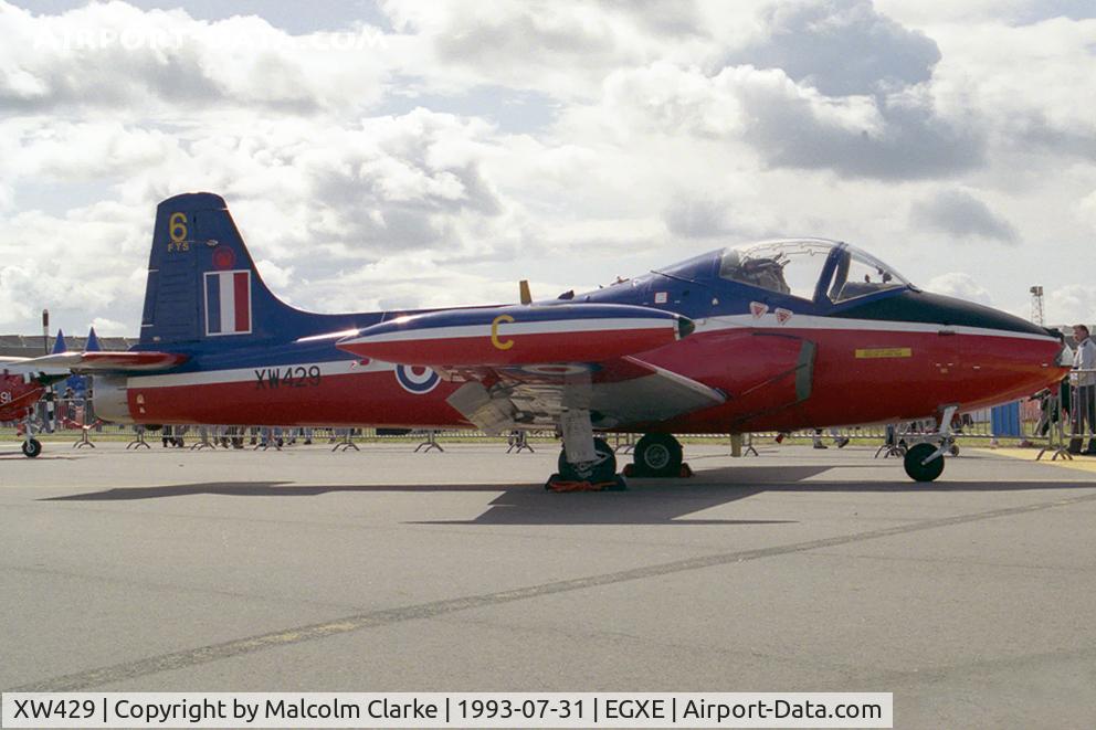 XW429, 1972 BAC 84 Jet Provost T.5B C/N EEP/JP/1051, BAC 84 Jet Provost T5B from No 6 FTS based at Finningley and seen at Leeming's Air Fair 93.