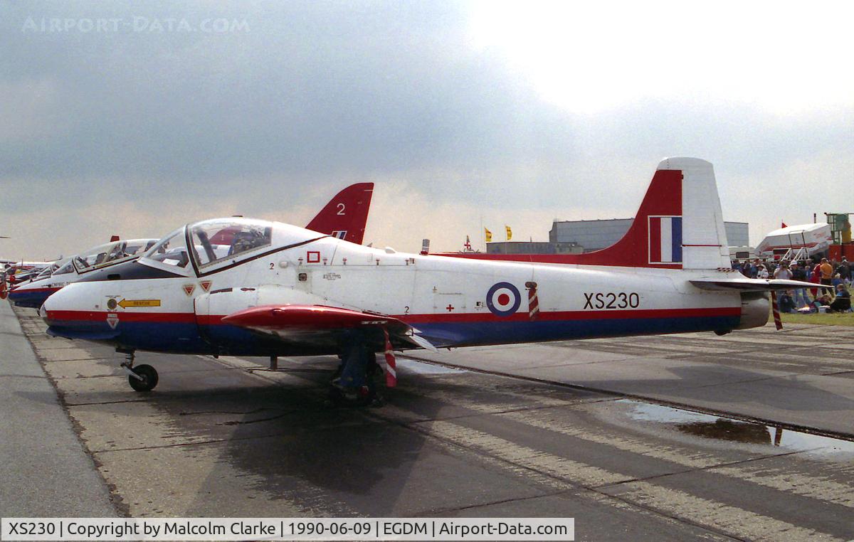 XS230, 1964 BAC 84 Jet Provost T.5P C/N PAC/W/23907, BAC 84 Jet Provost T5P from MoD(PE) ETPS, Boscombe Down and seen at the Battle of Britain Airshow, A&AEE, Boscombe Down in 1990.