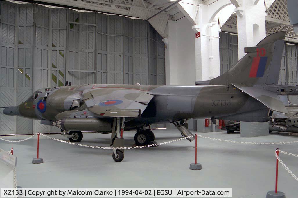 XZ133, 1976 Hawker Siddeley Harrier GR.3 C/N 712192, British Aerospace Harrier GR3 at the Imperial War Museum, Duxford in 1994.