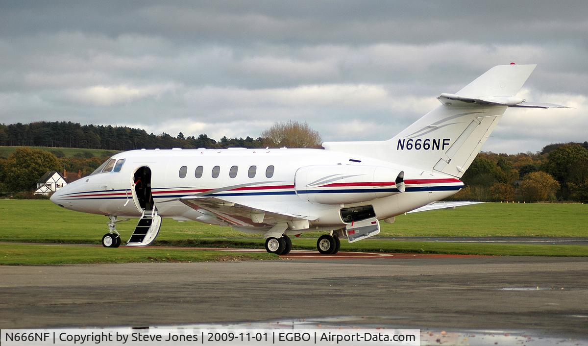 N666NF, 2008 Hawker Beechcraft 750 C/N HB-27, Parked at EGBO