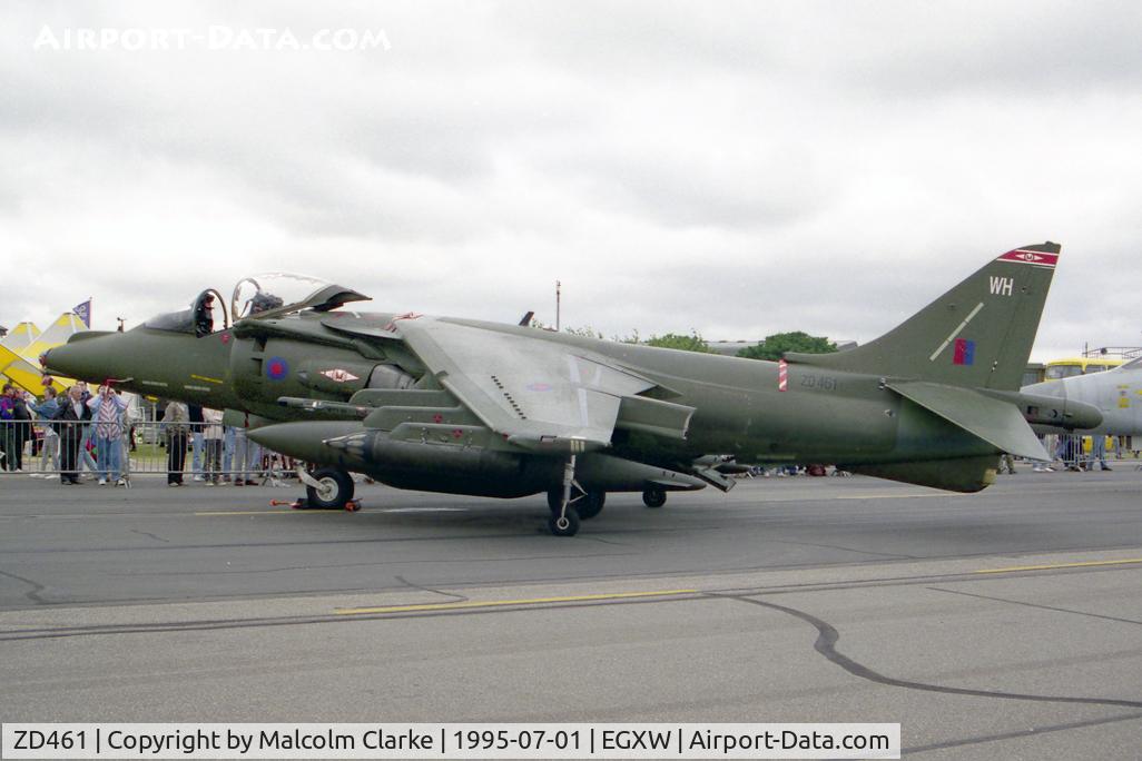 ZD461, 1989 British Aerospace Harrier GR.7 C/N P51, British Aerospace Harrier GR7 from RAF No 1 Sqn, Wittering at the 1995 RAF Waddington Air Show.