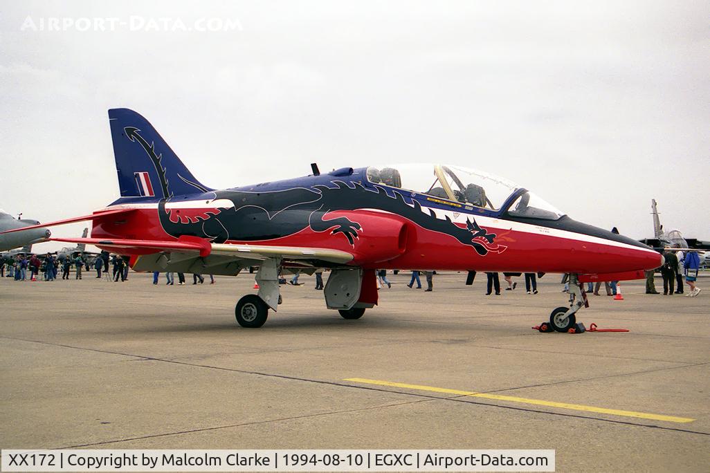 XX172, 1977 Hawker Siddeley Hawk T.1 C/N 019/312019, Hawker Siddeley Hawk T.1 from RAF St Athan Station Flight, beautifully decorated with the Welsh Dragon - at RAF Coningsby's Photocall 94.