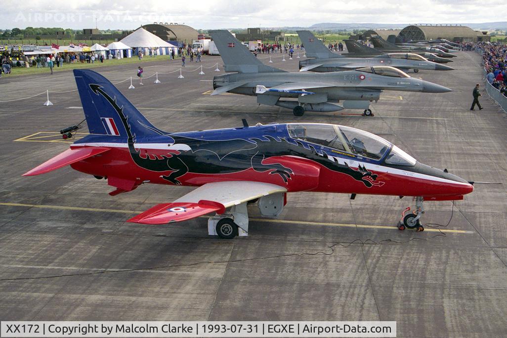XX172, 1977 Hawker Siddeley Hawk T.1 C/N 019/312019, Hawker Siddeley Hawk T.1 from RAF St Athan Station Flight at RAF Leeming Air Fair.