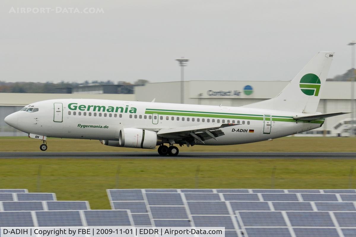 D-ADIH, 1988 Boeing 737-3Y0 C/N 23921, ST 8075 decelarating after touchdown