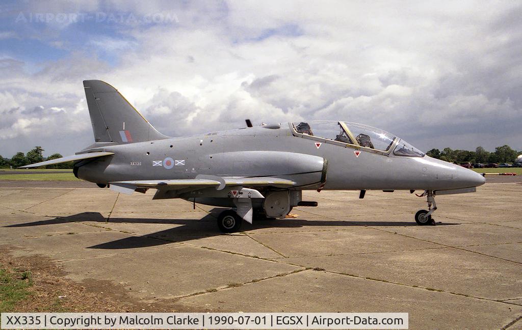 XX335, 1980 Hawker Siddeley Hawk T.1A C/N 183/312159, British Aerospace Hawk T1A from RAF No 2 Tactical Weapons Unit / 151 Sqn, Chivenor