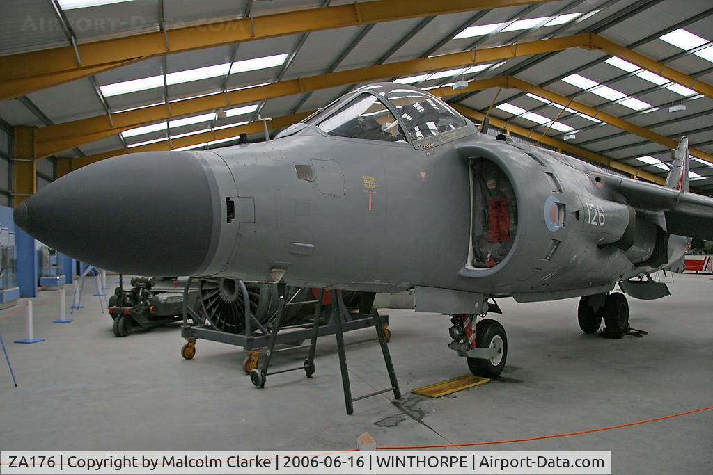 ZA176, 1981 British Aerospace Sea Harrier F/A.2 C/N 41H-912027/P6, HS Sea Harrier F/A2 at the Newark Air Museum, Winthorpe, Newark, Notts, UK in 2006.