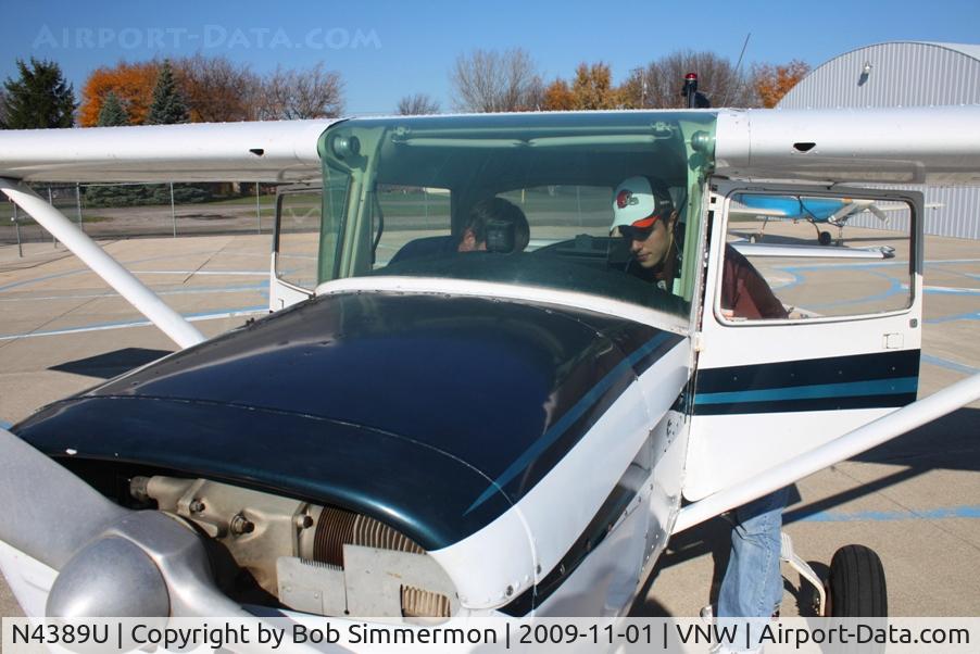 N4389U, 1964 Cessna 150D C/N 15060389, On the ramp at Van Wert, Ohio - new owner.