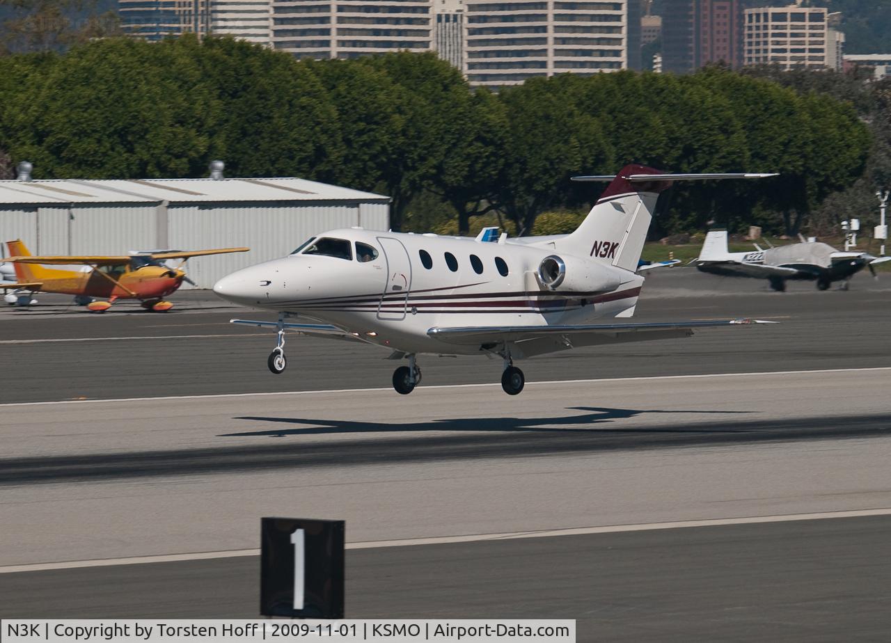 N3K, 2007 Hawker Beechcraft Corp 390 C/N RB-218, N3K arriving on RWY 21