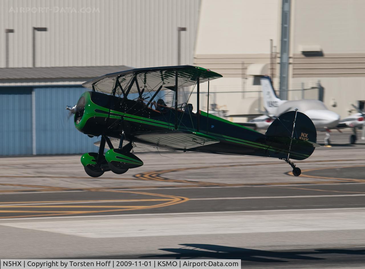N5HX, 2000 WACO Taperwing T-10 Replica C/N 2504, NX5HX departing from RWY 21