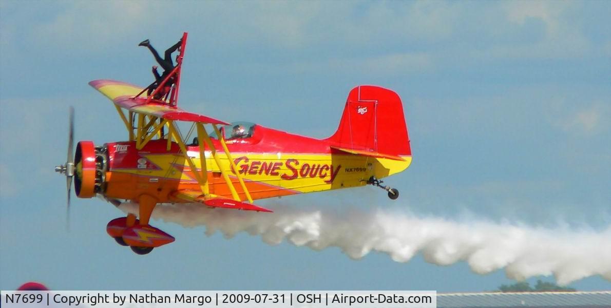 N7699, 1972 Grumman G-164A Show Cat C/N 1004, I caught him flying at Oshkosh 2009