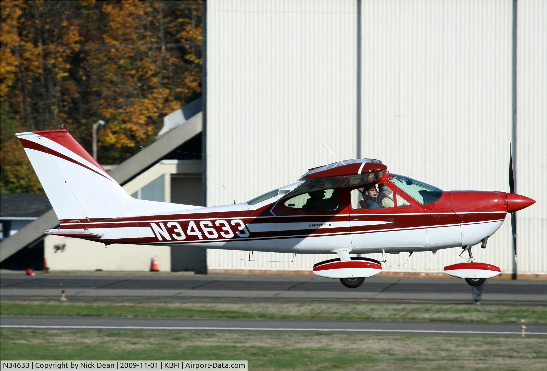 N34633, 1973 Cessna 177B Cardinal C/N 17701913, KBFI