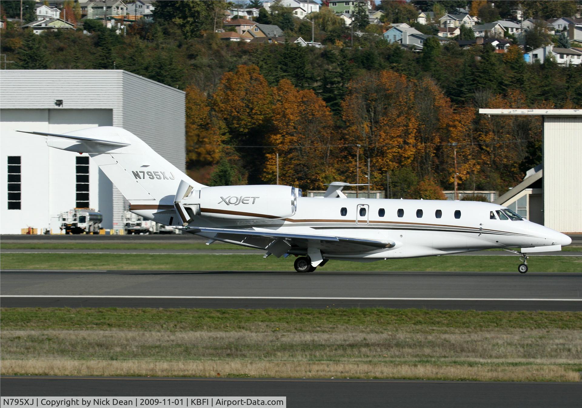 N795XJ, 2008 Cessna 750 Citation X C/N 750-0295, KBFI