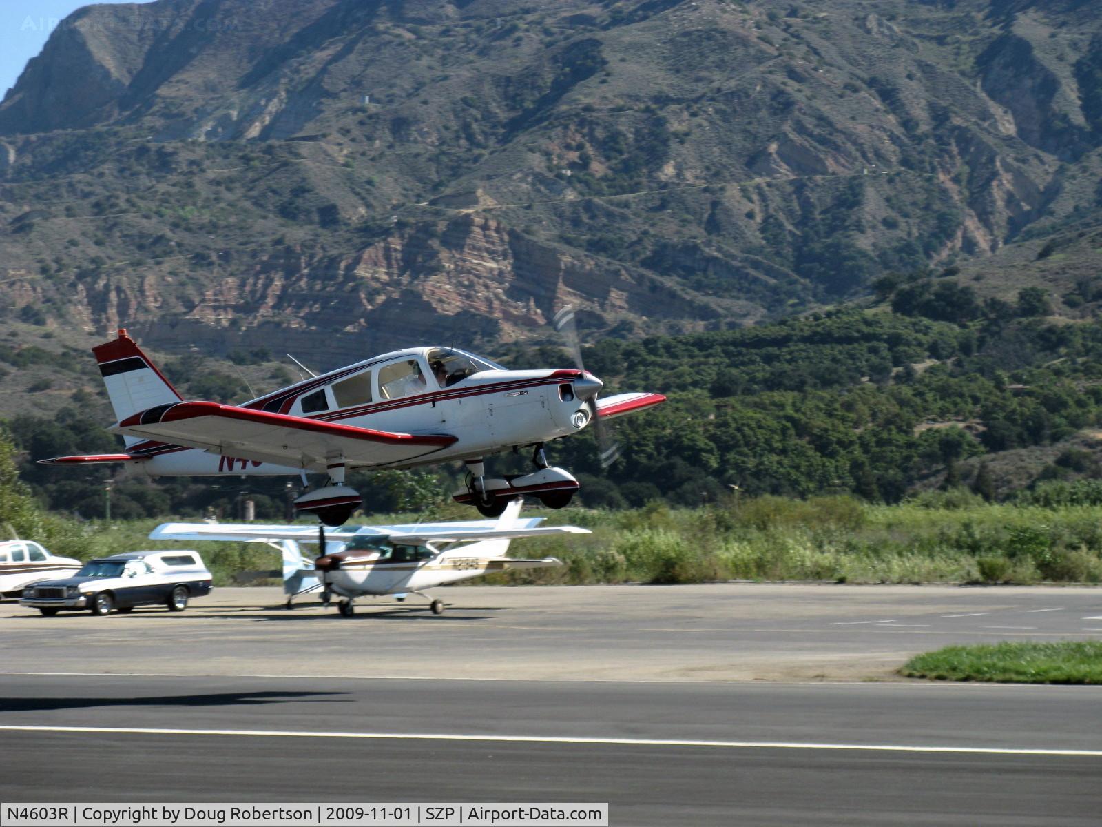 N4603R, 1965 Piper PA-28-140 Cherokee C/N 28-21351, 1965 Piper PA-28-140 Cherokee, Lycoming O-320-E2A 150 Hp, takeoff climb Rwy 22