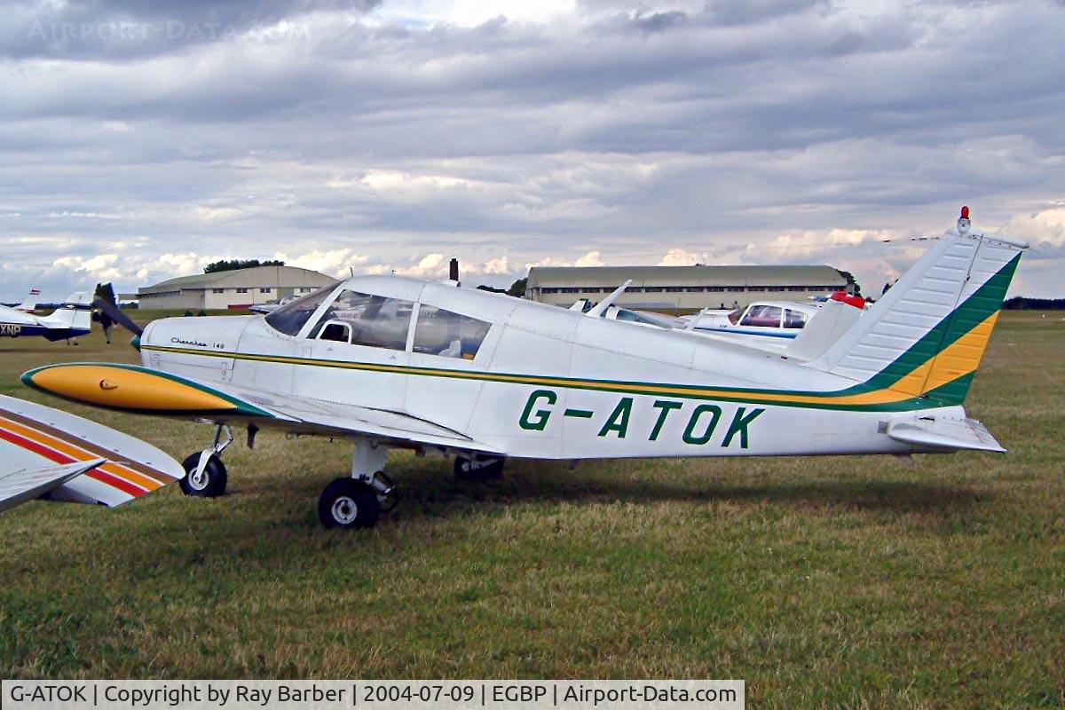 G-ATOK, 1966 Piper PA-28-140 Cherokee C/N 28-21612, Piper PA-28-140 Cherokee [28-21612] Kemble~G 09/07/2004. Seen at the PFA Fly in 2004 Kemble UK.