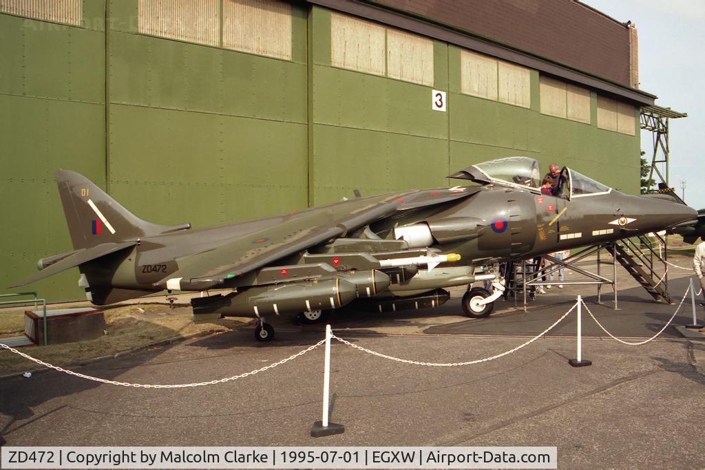 ZD472, British Aerospace Harrier GR.5 replica C/N BAPC 192, British Aerospace Harrier GR5 replica from RAF EP&TU, St Athan at Waddingtons Airshow in 1995.