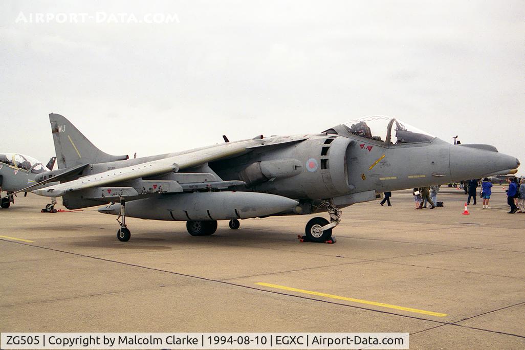 ZG505, British Aerospace Harrier GR.7 C/N P76, British Aerospace Harrier GR7 flown by RAF No 4 Sqn based at Laarbruch at RAF Coningsby's Photocall 94