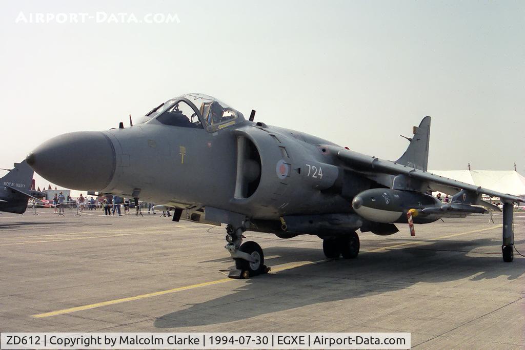 ZD612, British Aerospace Sea Harrier F/A.2 C/N 912051/B45/P7, British Aerospace Sea Harrier FA2 from RN No 899 Sqn, Yeovilton at RAF Leeming's Air Fair 94.