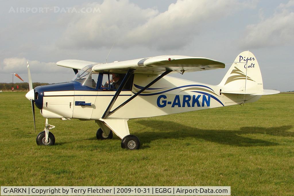 G-ARKN, 1961 Piper PA-22-108 Colt Colt C/N 22-8327, Piper Colt at Leicester on the All Hallows Day Fly-in