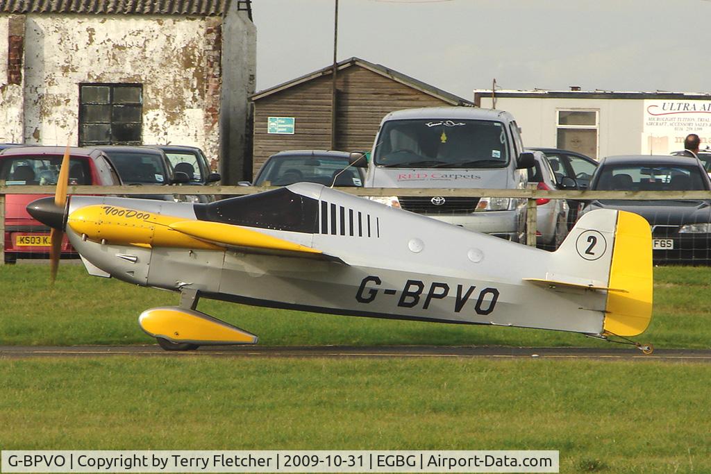G-BPVO, 1973 Cassutt IIIM Racer C/N DG1, Cassutt Racer at Leicester on the All Hallows Day Fly-in