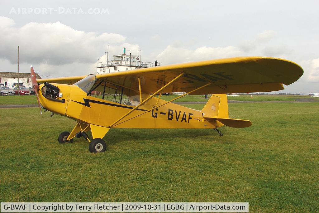 G-BVAF, 1940 Piper J3C-65 Cub Cub C/N 4645, 1940 Piper J3C-65 at Leicester on the All Hallows Day Fly-in