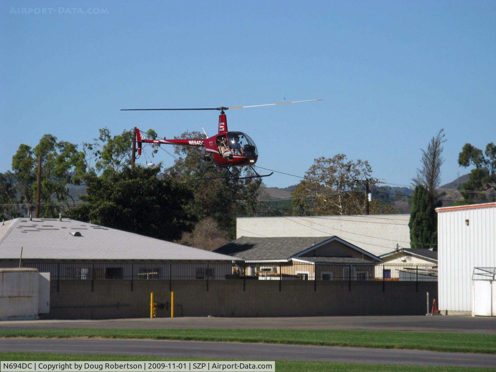 N694DC, 2004 Robinson R22 Beta C/N 3573, 2004 Robinson R-22 BETA, Lycoming O-360 derated to 131 Hp, hover to landing