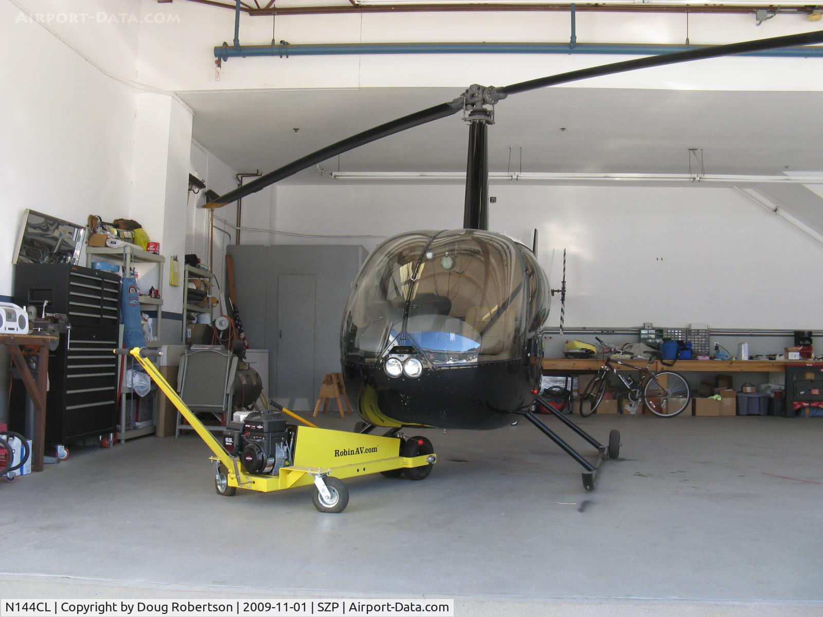 N144CL, 2006 Robinson R44 II C/N 10980, 2006 Robinson R-44 RAVEN II, Lycoming IO-540-AE1AS derated to 245 Hp for 5 min., 205 Hp continuous, with own tug