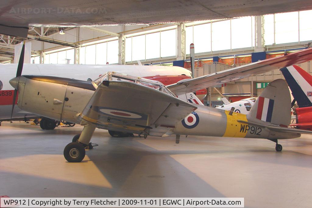 WP912, De Havilland DHC-1 Chipmunk T.10 C/N C1/0786, exhibited at the RAF Museum at Cosford