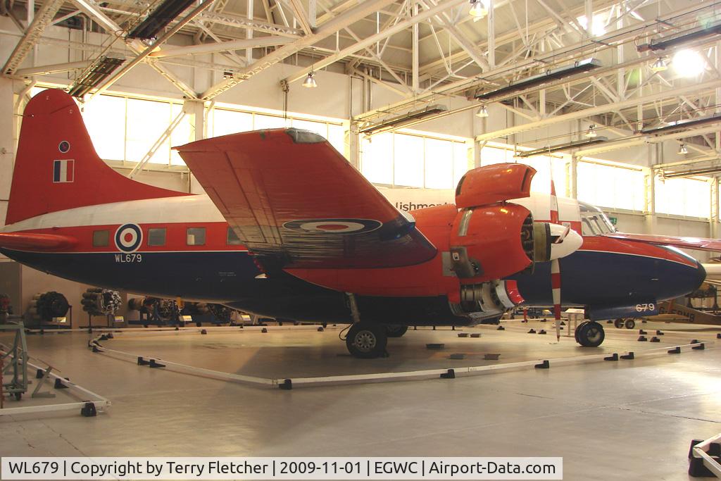 WL679, 1953 Vickers Varsity T.1 C/N Not found WL679, exhibited at the RAF Museum at Cosford