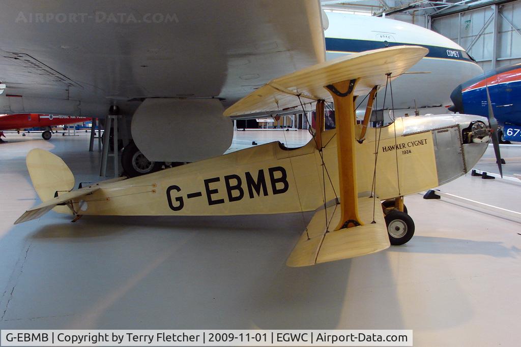 G-EBMB, 1924 Hawker Cygnet 1 C/N 1, exhibited at the RAF Museum at Cosford