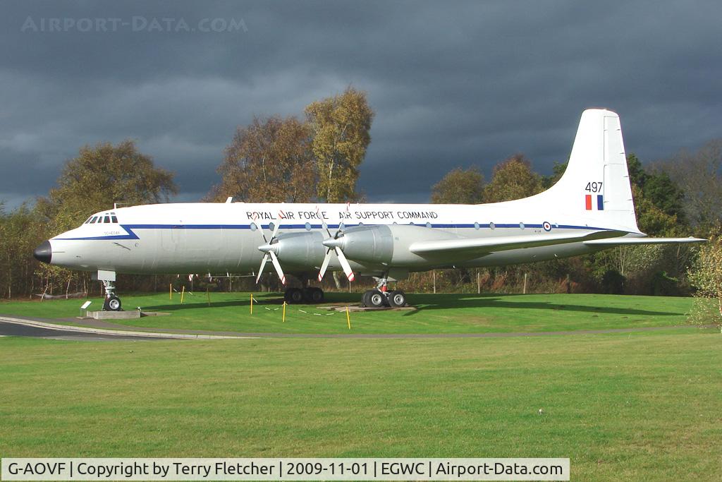 G-AOVF, 1958 Bristol 175 Britannia 312F C/N 13237, exhibited at the RAF Museum at Cosford