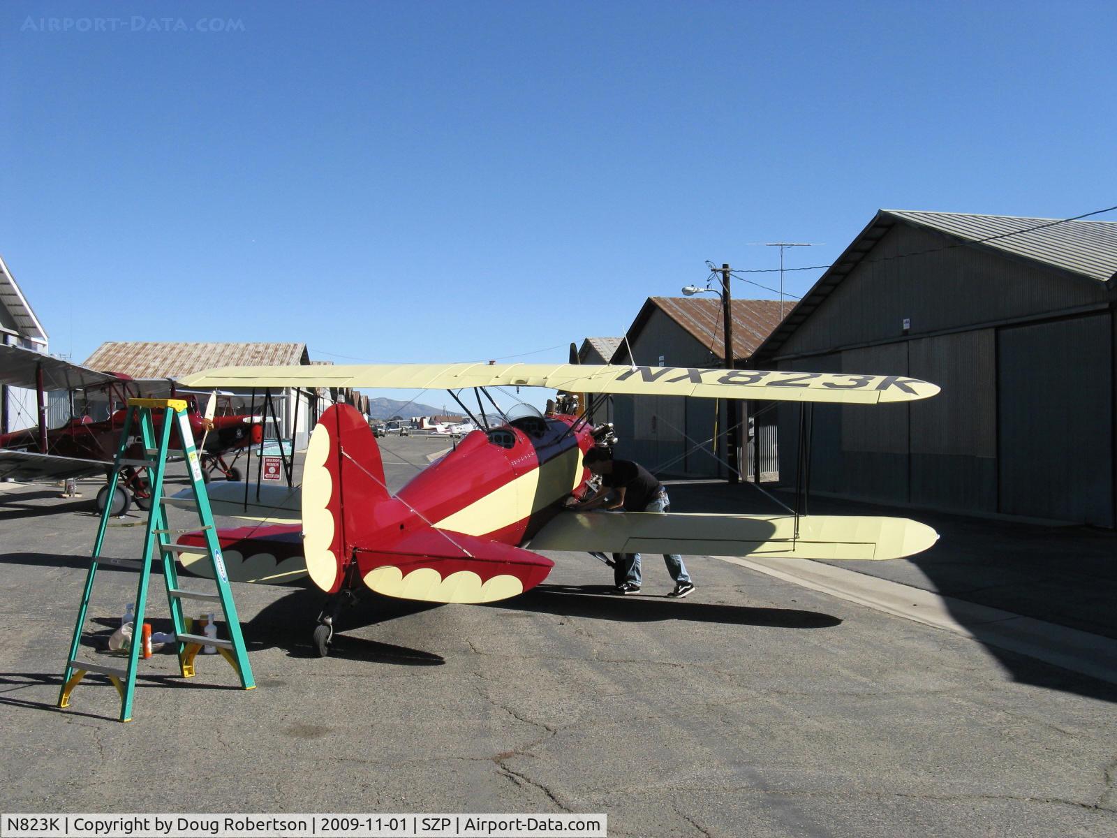 N823K, 1993 Great Lakes 2T-1A Sport Trainer C/N 1020, 1993 Ball GREAT LAKES 2T-1AK as NX823K, Kinner R 56 five cylinder radial, 160 Hp modified for fuel injection