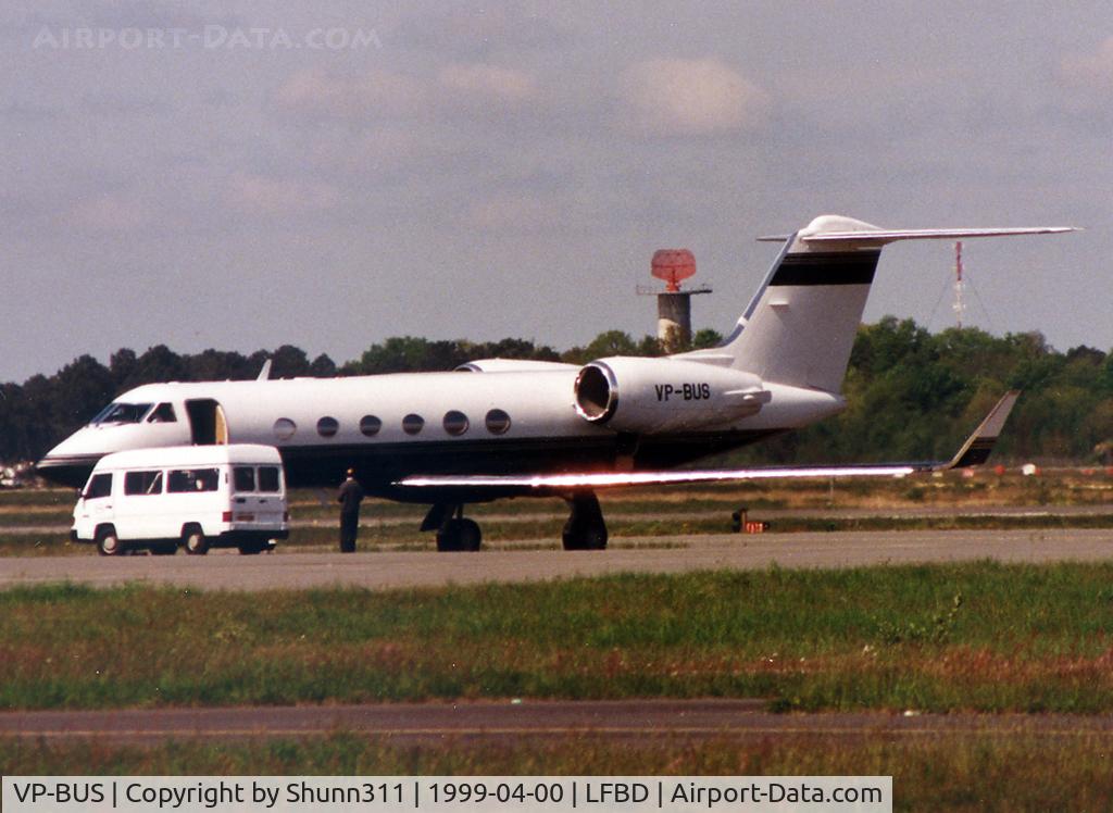 VP-BUS, 1990 Gulfstream Aerospace G-IV C/N 1127, Parked at the General Aviation area...