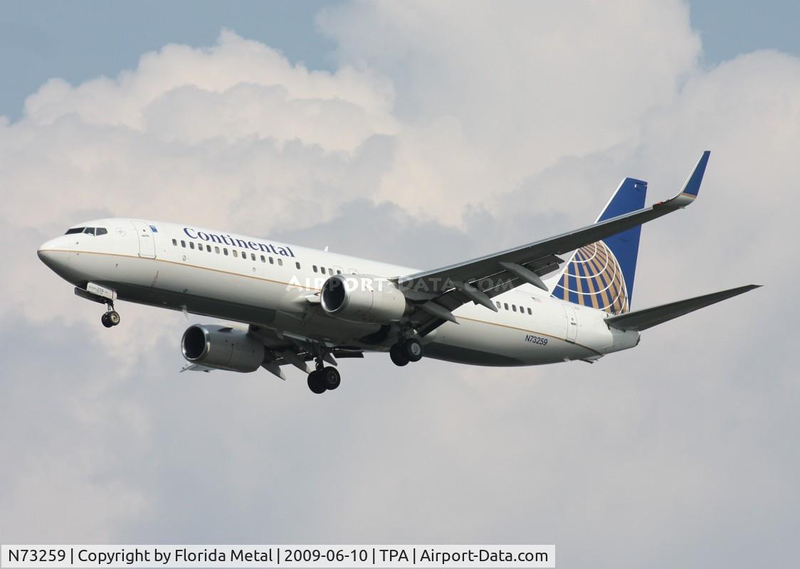 N73259, 2001 Boeing 737-824 C/N 30803, Continental 737-800
