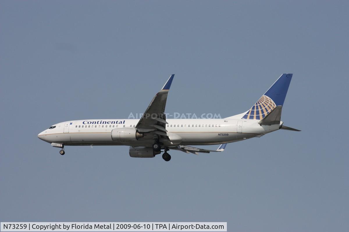 N73259, 2001 Boeing 737-824 C/N 30803, Continental 737-800
