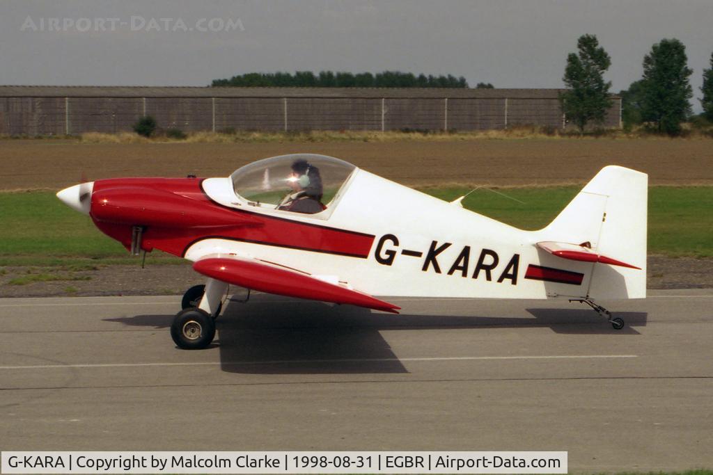 G-KARA, 1986 Brugger MB-2 Colibri C/N PFA 043-10980, Brugger Colibri MB2 at Breighton Airfield in 1998.