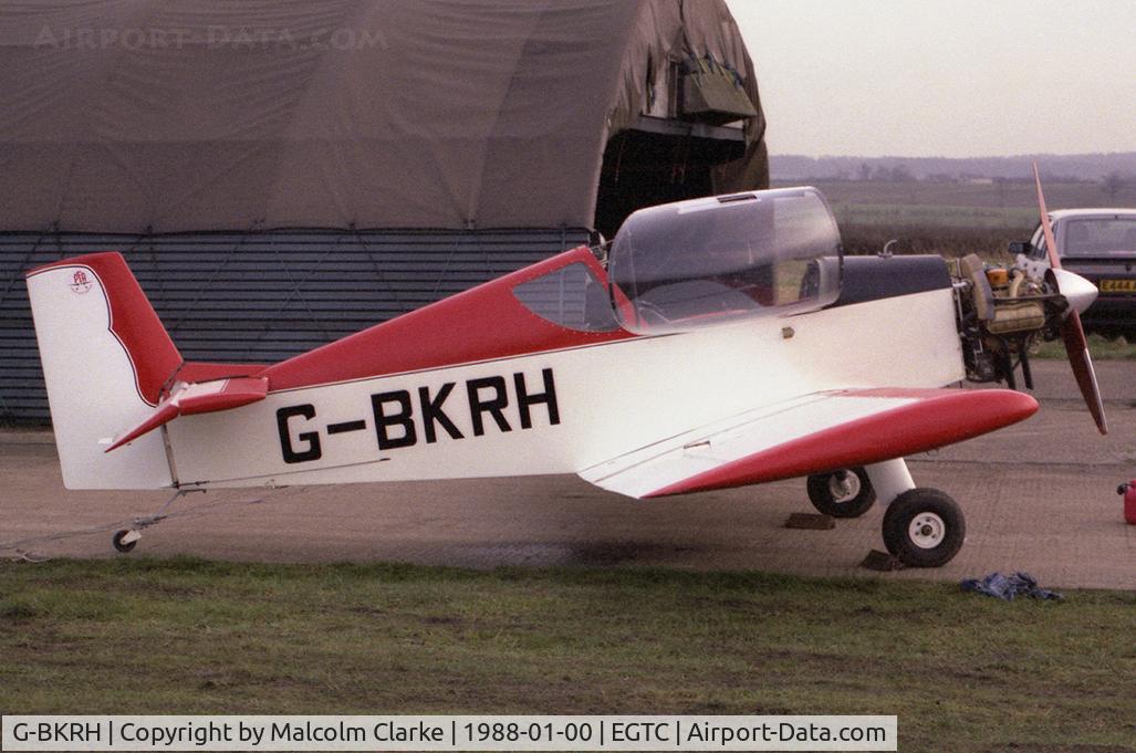 G-BKRH, 1988 Brugger MB-2 Colibri C/N PFA 043-10150, Brugger Colibri MB2 at Cranfield Airport in 1988.
