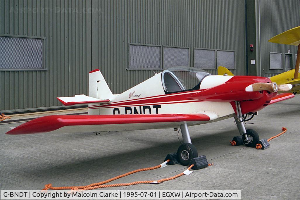 G-BNDT, 1987 Brugger MB-2 Colibri C/N PFA 043-10981, Brugger Colibri at RAF Waddington's Air Show in 1995.