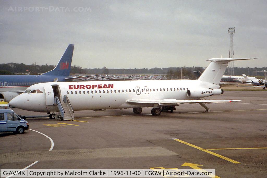 G-AVMK, 1968 BAC 111-510ED One-Eleven C/N BAC.139, BAC One Eleven 510ED at London Luton Airport in November 1996.