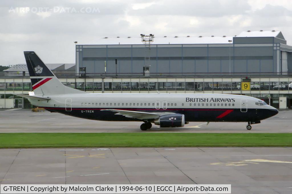 G-TREN, 1990 Boeing 737-4S3 C/N 24796, Boeing 737-4S3 at Manchester.